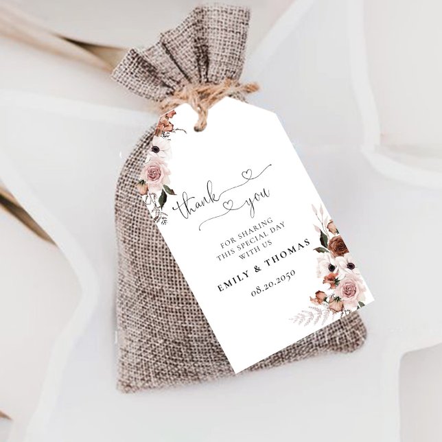 Silk Floral Wedding Zeremony Tag Geschenkanhänger (Von Creator hochgeladen)