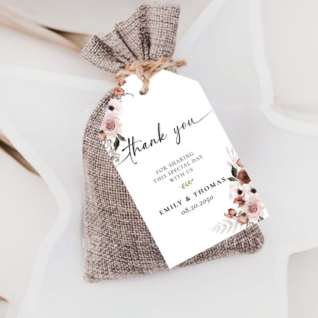 Silk Floral Wedding Zeremony Tag Geschenkanhänger (Von Creator hochgeladen)