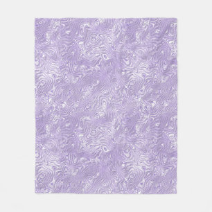 Silk Moire Kleines Muster in Lilac Lavender Fleecedecke