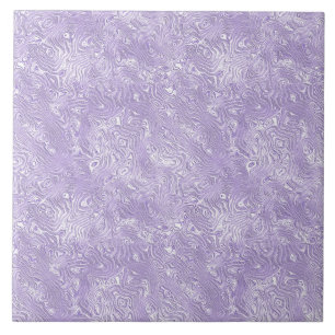 Silk Moire Kleines Muster in Lilac Lavender Fliese