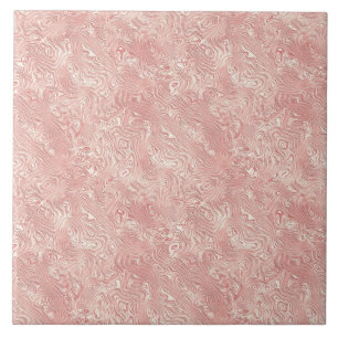 Silk Moire Kleines Muster in Peach Fliese