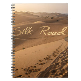 Silk Road Desert Landscape Typography Art Notizblock