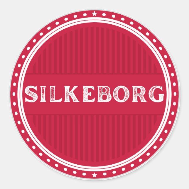 Silkeborg City Pride Emblem – Dänische Identität Runder Aufkleber (Vorderseite)