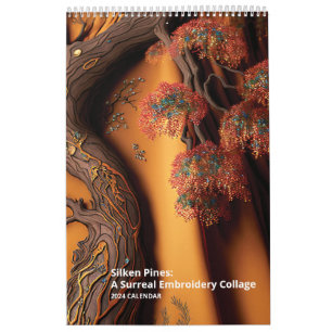 Silken Pines: Eine surreale Stickerei Kalender