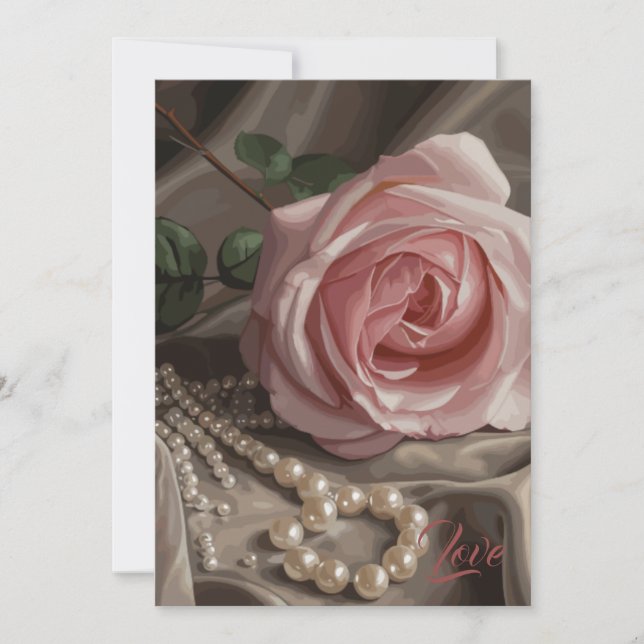 Silken-Rose Dankeskarte (Vorderseite)