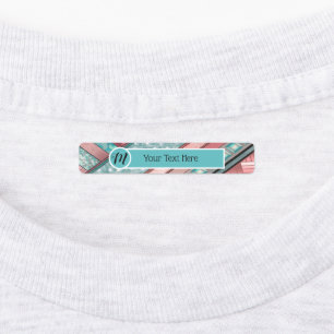 Silken Stripes Set von 96 Custom Rectangle Iron-on Etiketten