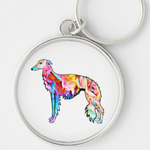 Silken Windhound Marbled Schlüsselanhänger