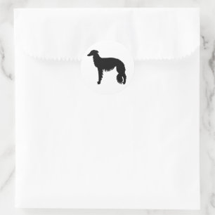 Silken Windhound Runder Aufkleber