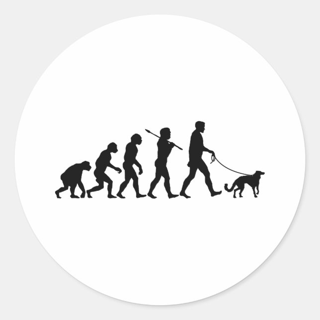 Silken Windhound Runder Aufkleber (Vorderseite)