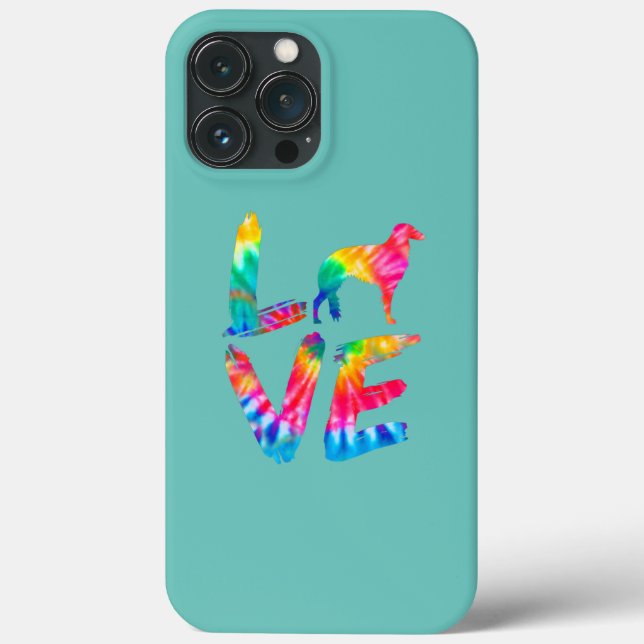 Silken Windhound Tie Dye Love Dog Mom Dad  Case-Mate iPhone Hülle (Rückseite)