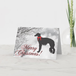 Silken Windhound Weihnachtskarte Dankeskarte
