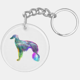 Silken Windhound - Wispiger Seidenhund Schlüsselanhänger