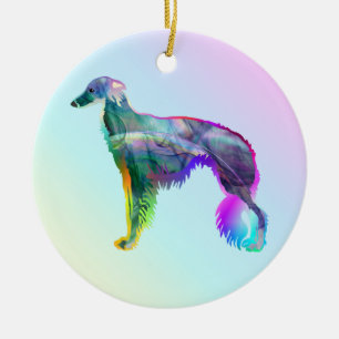 Silken Windhound - Wispy Keramik Ornament
