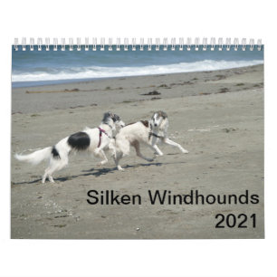 Silken Windhounds 2021 - Spaß am Strand Kalender