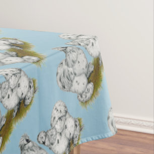 Silkie Bantam Splash Chickens Tischdecke