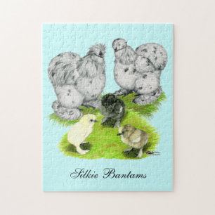 Silkie Bantam Splash Familie Puzzle