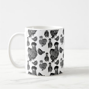Silkie Bantams Line Art Kaffeetasse