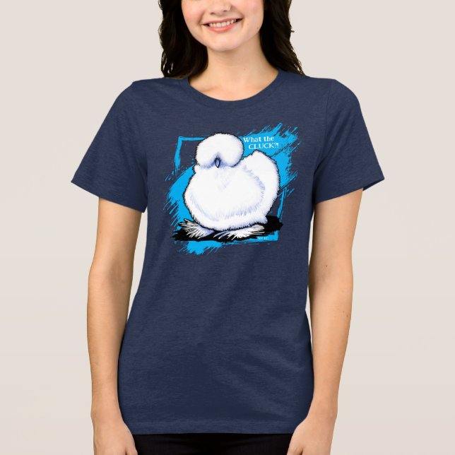 Silkie Chicken Funny Tri-Blend Shirt (Vorderseite)