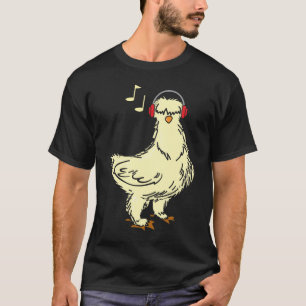 Silkie Chicken Wear Headphone T-Shirt