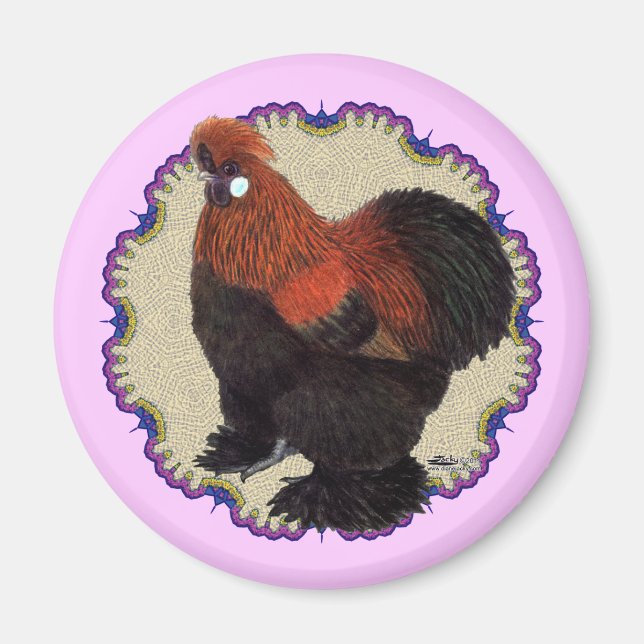 Silkie Circle Magnet (Vorne)