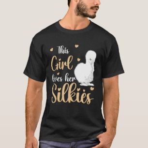 Silkie-Huhn Mädchen Tier Farmer Seidig T-Shirt