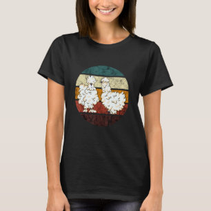 Silkie-Huhn Vintage Seidenhuhn Retro Seidiges Huhn T-Shirt
