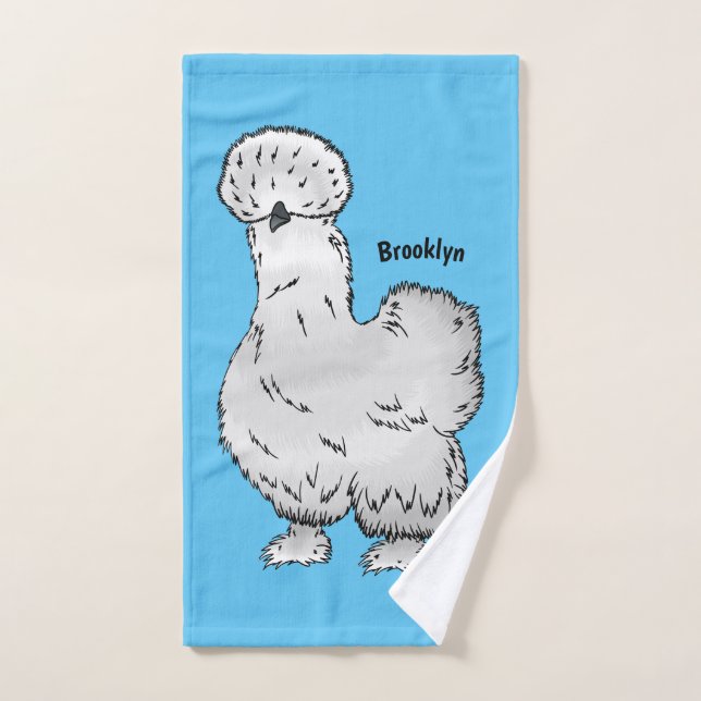Silkie-Hühner-Cartoon Badhandtuch Set (Handtuch)