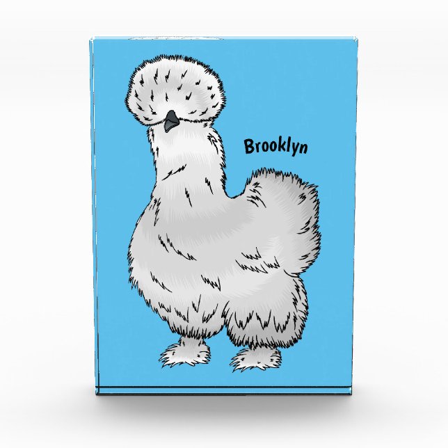 Silkie-Hühner-Cartoon Fotoblock (Vorderseite)