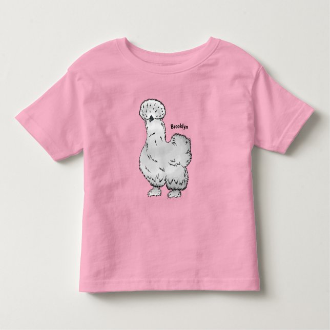 Silkie-Hühner-Cartoon Kleinkind T-shirt (Vorderseite)