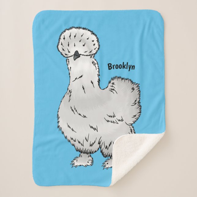 Silkie-Hühner-Cartoon Sherpadecke (Vorderseite)