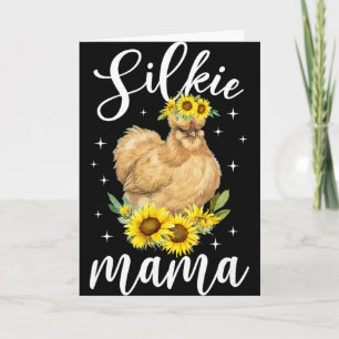 Silkie Mama Blumen Silkie Hühnerliebhaber Silkie B Karte