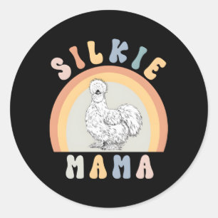 Silkie Mama Silky Chicken Mama Farm Runder Aufkleber