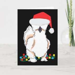 Silkie Seidenhuhn Lustige Weihnachtsgrafik Karte