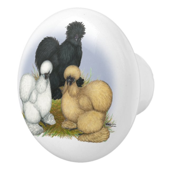 Silkie Trio Keramikknauf (Rechts)