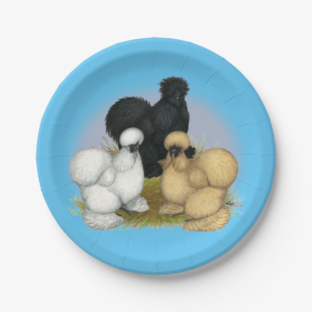 Silkie Trio Pappteller (Vorderseite)