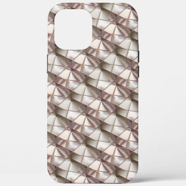 Silky beige mit Relief- oder Tiefenformen Case-Mate iPhone Hülle (Rückseite)