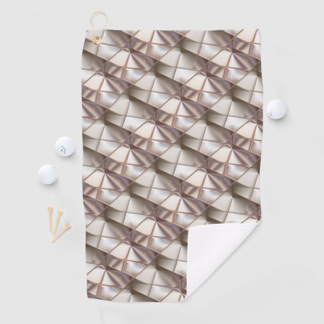 Silky beige mit Relief- oder Tiefenformen Golfhandtuch (Insitu)
