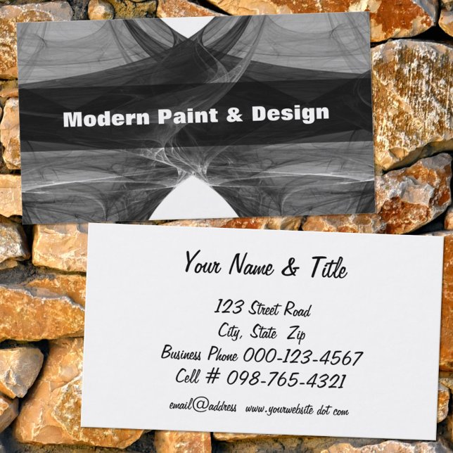 Silky Black and White Abstrakt Artwork Doula Visitenkarte (Von Creator hochgeladen)