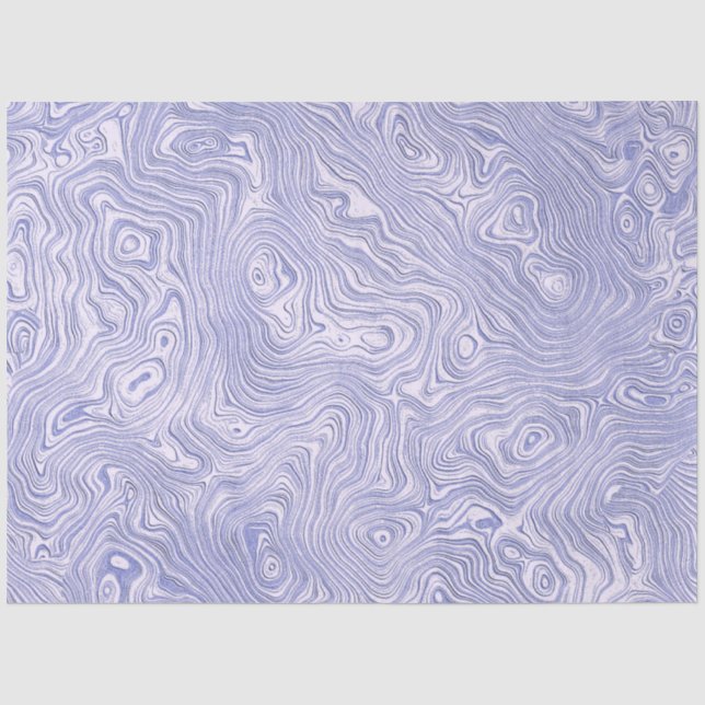 Silky Blue Moire Muster Seidenpapier (Vorderseite)