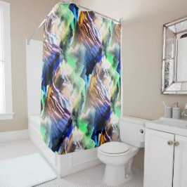 Silky Floating in sanften abstrakten Mosaiken Duschvorhang