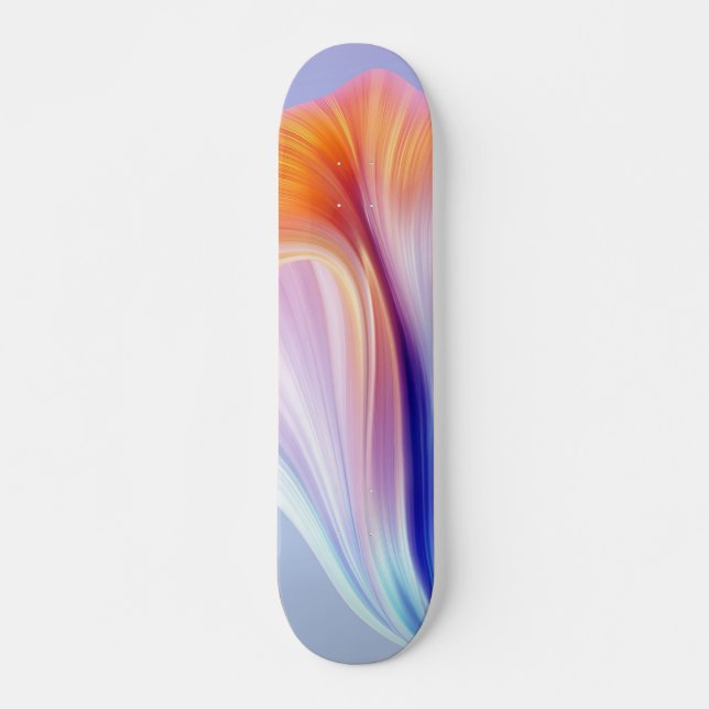 Silky Furl of Floral Bliss Lavender Skateboard (Vorne)