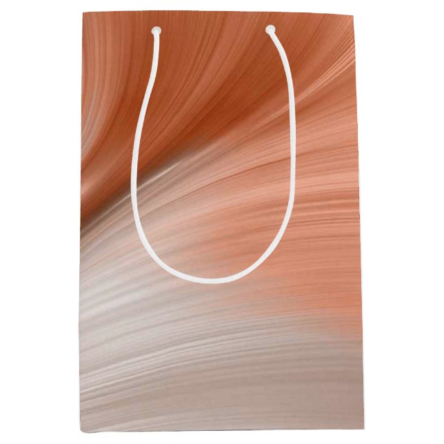 Silky Furl Touch Peach Mittlere Geschenktüte (Vorderseite)