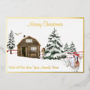 Silky Maggie Goat Foil Holiday Card Folieneinladung