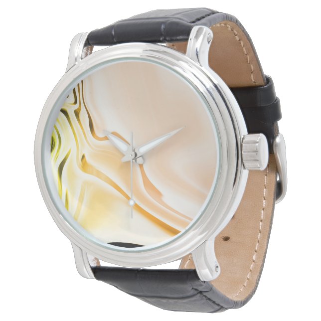 Silky Peach Design Watch Armbanduhr (Schrägansicht)