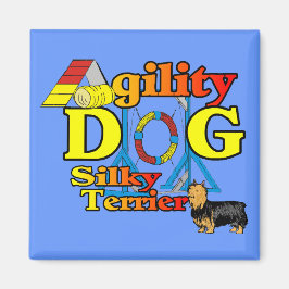 Silky_Terrier_Agility Geschenke Magnet