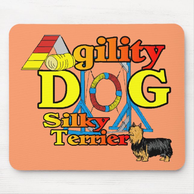 Silky_Terrier_Agility Geschenke Mousepad (Vorne)