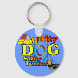 Silky_Terrier_Agility Geschenke Schlüsselanhänger