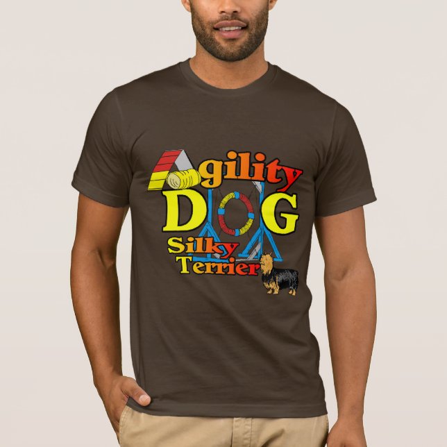 Silky_Terrier_Agility Geschenke T-Shirt (Vorderseite)