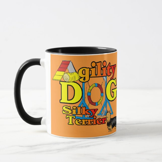 Silky_Terrier_Agility Geschenke Tasse (Links)