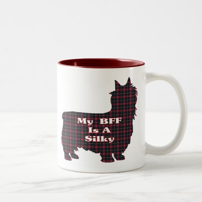 Silky Terrier BESTE FREUNDIN Geschenke Zweifarbige Tasse (Rechts)
